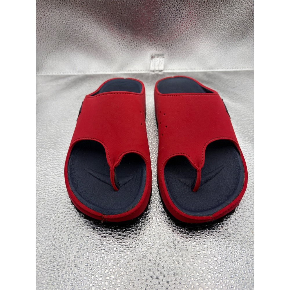 Tommy Hilfiger Red Navy Blue Thong Slide Sandals Mens Size 5 W70938